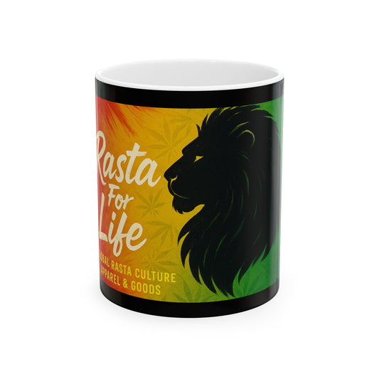 Rasta For Life Ceramic Mug - 11oz & 15oz - Perfect for Coffee Lovers & Rasta Culture Enthusiasts